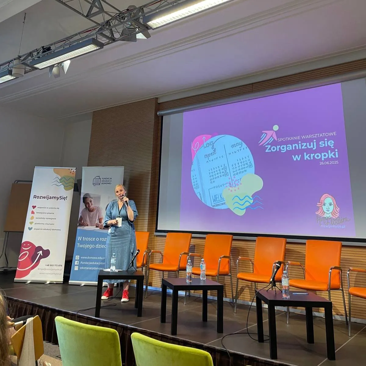 Kinga Willim podczas warsztatu o metodzie bullet journal