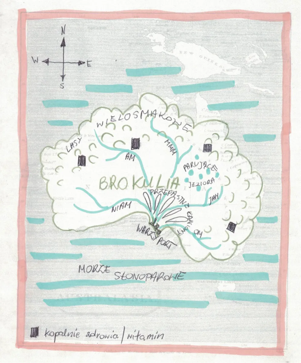Brokulia - pisarska mapa świata