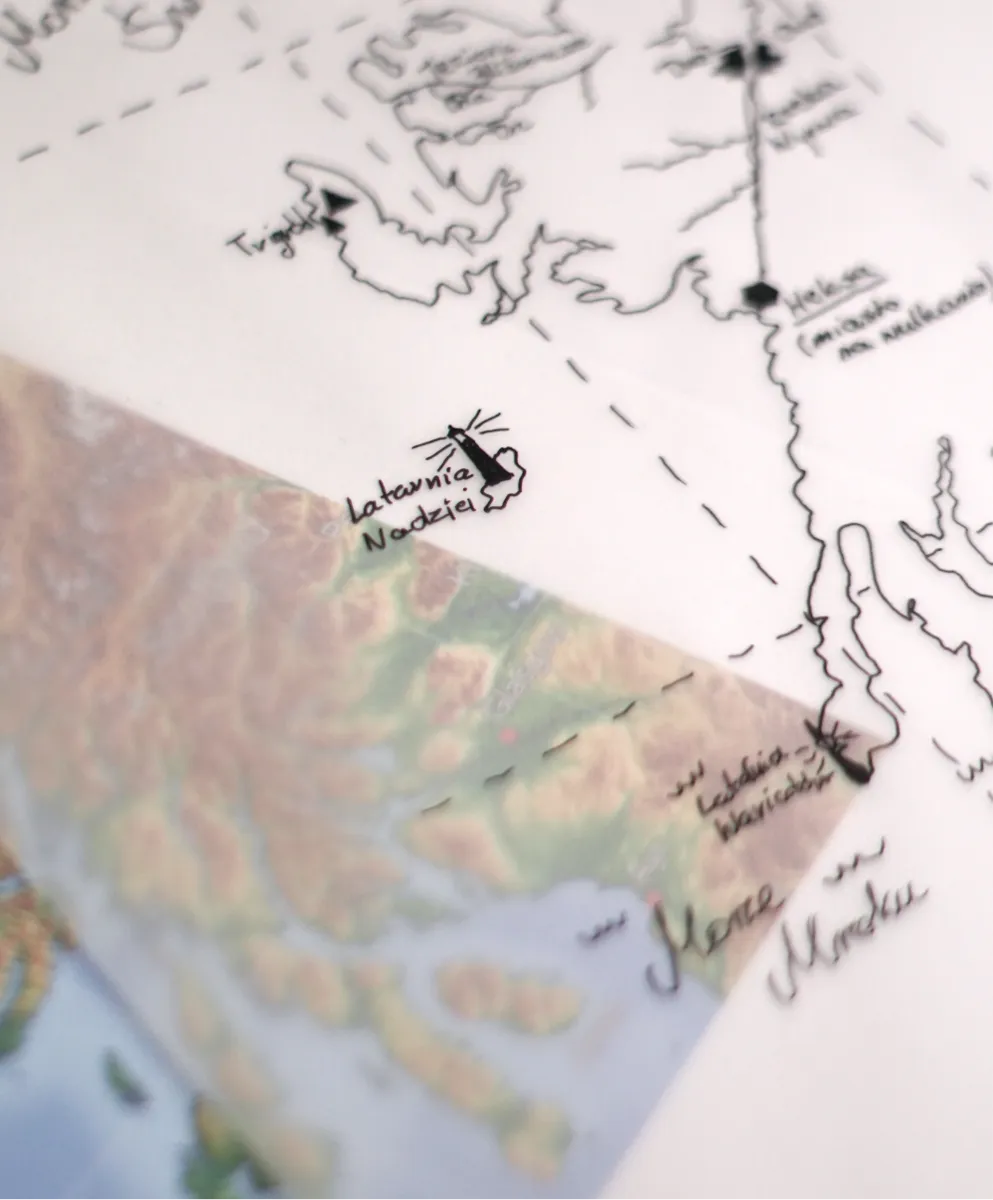 Morze Mroku - pisarska mapa świata