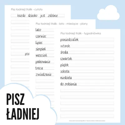 Italik - pisz ladniej